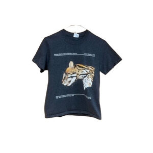 Bronx Zoo Ocelot Port and Company T-Shirt Gray Medium